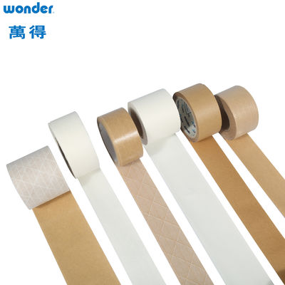 Selbstklebendes weißes Kraftpapierband 0,130 mm Dicke auf Lösungsmittelbasis