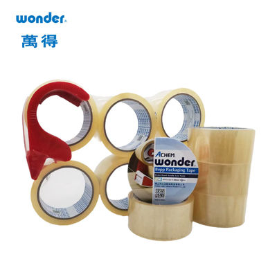 Einfache Handhabung BOPP Verpackungsteppich 48 mm Breite Braun Transparent