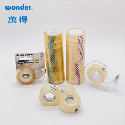 DIY Clear BOPP Schreibzeugband 18mm Breite Gelbfarben individuell für Projekte
